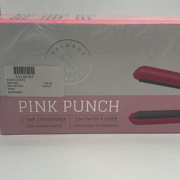 ARIA BEAUTY Pink Sugar 1" Ceramic‎ Hair Straightener-NWT - Picture 1 of 7